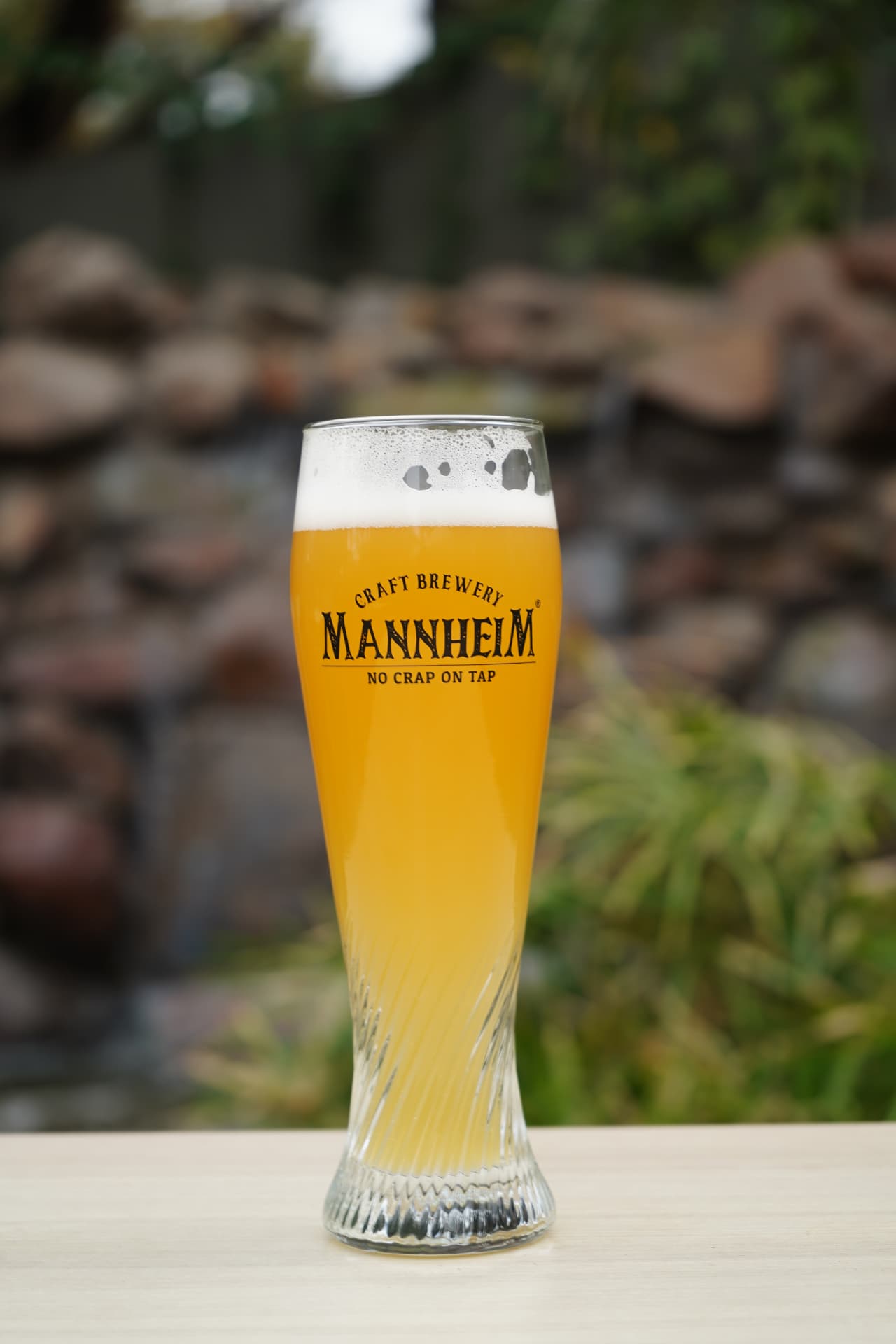 Mannheim wheat beer in a weizen glass